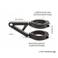 Support de phare stubby pour fourche de 32 à 59 mm