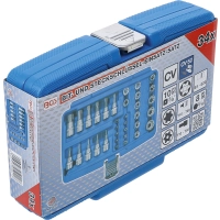 Jeu d'embouts et de clés à douille | 10 mm (3/8") | profil e / profil t (pour torx) | 34 pièces