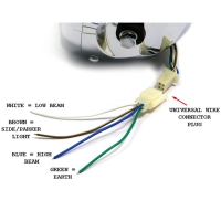 Phare universel plastique chromé "3 eyes" led