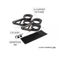 Support de phare stubby pour fourche de 32 à 59 mm
