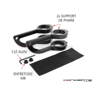 Support de phare rogue noir pour fourche de 32 à 59 mm