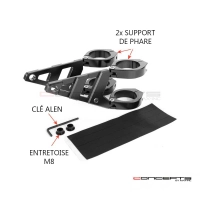 Support de phare stomp noir pour fourche de 32 à 59 mm