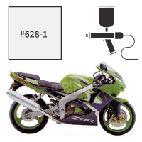 Peinture tricouche kawasaki pearl alpine white zx6r 1998