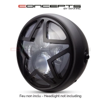 Grille de phare  7" aluminium cnc big star grill design