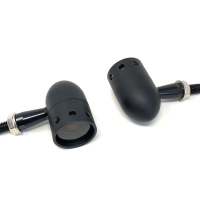 Paire de clignotants cafe racer chromé noir