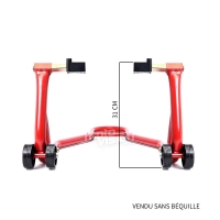 Réhausse de patins de béquille prise sous bras oscillant