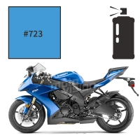 Peinture tricouche en spray kawasaki candy plasma blue zx10r 2007-2008