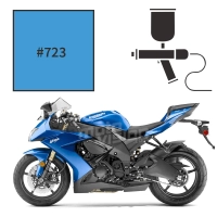 Peinture tricouche kawasaki candy plasma blue zx10r 2007-2008