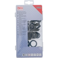 Assortiment de joints d’étanchéité | métalliques | avec bourrelet en caoutchouc | 150 pièces