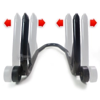 Béquille avant pour prise sous fourreaux de fourches + béquille monobras 42,5