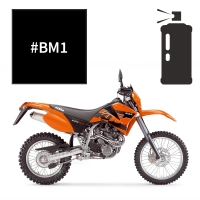 Peinture en spray  noir mat ktm sxc 625 2003-2007