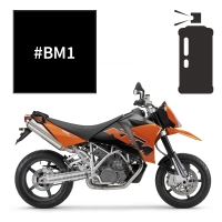 Peinture en spray  noir mat ktm 950 lc8 supermoto r 2005-2010