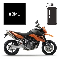 Peinture en spray  noir mat ktm 990 lc8 supermoto r 2005-2010