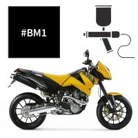 Peinture noir mat ktm duke ii 640 1997-2007
