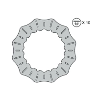 Disque de frein arrière type wave fe.bm808v