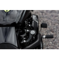 Kit de manomètre pneumatique noir monté sur culbuteur « milwaukee-eight » (taille de tuyau 1/4 (6 mm))