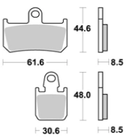 Jeu de plaquettes avant ap racing lmp439sf pour un etrier