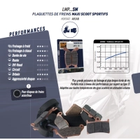 Jeu de plaquettes de frein arrières ap racing route métal fritté lmp412sm pour un étrier