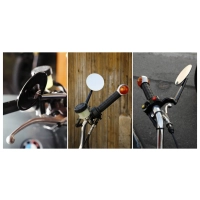 M.view classic ece, rétroviseur en aluminium cnc motogadget m10