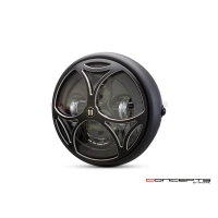 Phare avant led 7,7" phare et code tri-maltese grill