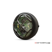Phare avant led 7,7" phare et code rukis grill
