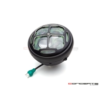 Phare avant led 7,7" phare et code rukis grill