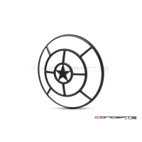 Grille de phare  7" aluminium cnc star grill design