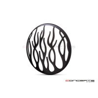 Grille de phare  7" aluminium cnc flame grill design
