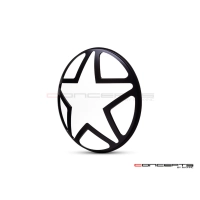 Grille de phare  7" aluminium cnc big star grill design
