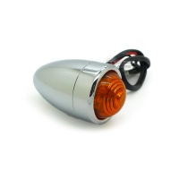 Paire de clignotants chrome led aluminium forme oval