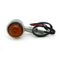 Paire de clignotants chrome led aluminium forme oval