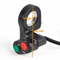 Commodo abs clignotants/kalxon/feux pour guidon 22mm