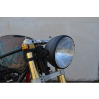 Phare avant universel 19 cm métal noir mat