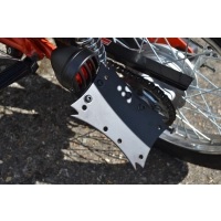 Feu arrière 'prison bar' noir en aluminium avec support de plaque