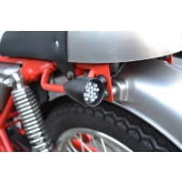 Paire de clignotants type phare pointu cafe racer noir