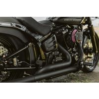 2018-2025 m8 softail couvercles latéraux « avenger » pour amortisseur sans bouton de réglage de précharge