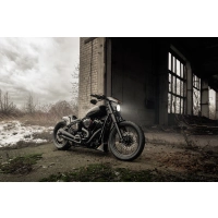 2018-2025 série "aggressor" softail standard fxst, street bob fxbb/s ensemble de couvre-fourche complet