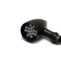 Paire de clignotants type phare pointu cafe racer noir