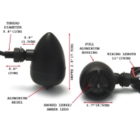 Paire de clignotants hélices noire