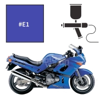Peinture tricouche  kawasaki candy lightning blue zzr 600 2001-2002