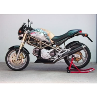 Echappement spark ducati monster 600/900 1993-2001 modèle rond / finition carbone / la paire / position basse,