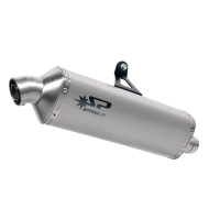 Silencieux dakar spark honda crf1000 africa twin 2016-2017 finition dark style inox brossé noir, version homologuée