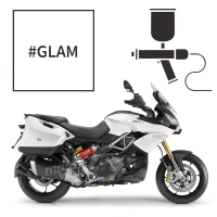 Peinture tricouche bianco glam pearl aprilia caponord 1200 2013-2016