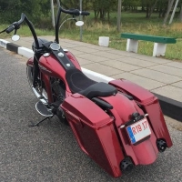 Garde-boue arrière touring overlay étendu 1996-2008 "smooth"