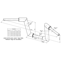 2023 (cvo) 2024-2025 road glide « hellriser » 2" guidon 14"