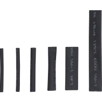 Assortiment de gaines thermorétractables | noir | 90 pièces