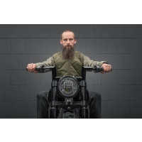 2007-2024 softail fat boy flfb/s flstf/b « killer bull » 2" guidon 4" de haut