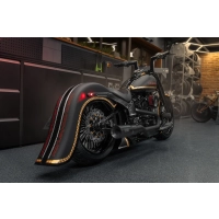 Garde-boue arrière étiré m8 softail 2018-2025 pour pneus 180-200 heritage flhc/flhcs / deluxe flde