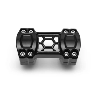 Kit de rehausseur de guidon et de serrage ''task force'' 1 1/4" noir brillant