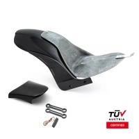 Garde-boue arrière m8 softail "bobbstr" 2018-2025 deluxe/heritage/slim/low rider/sport glide pour pneus larges 180-200 avec entretoises métalliques